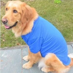 lovelonglong Premium Cotton Dog Polo Shirts in Blue XXXL